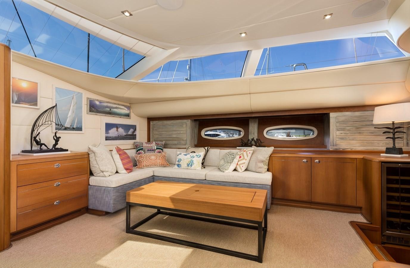 a room with a bed and a table aboard DANNESKJOLD Yacht for Sale