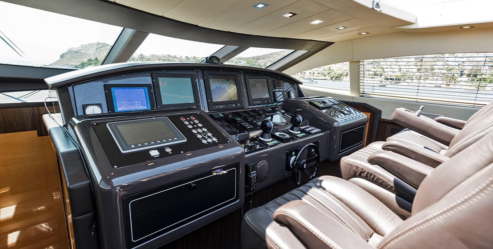 inside of a car aboard GLESS Yacht for Sale
