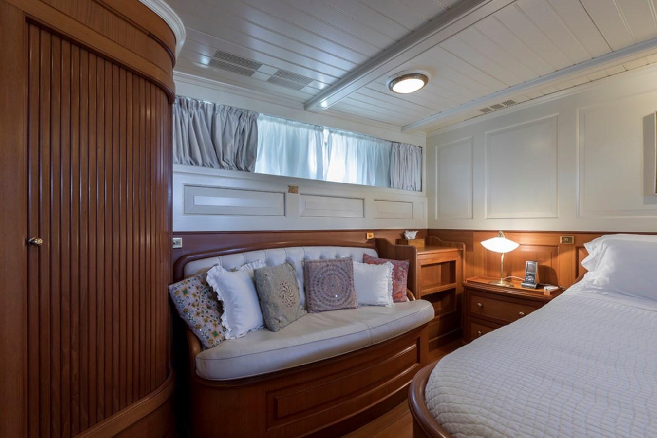 a room with two beds aboard LADY MAY OF GLANDORE Yacht for Sale