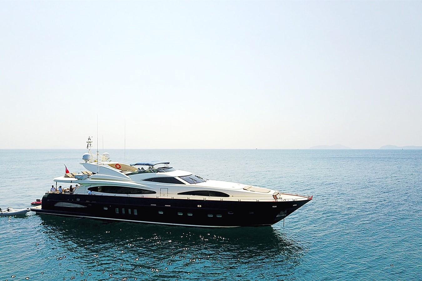 a boat in the water aboard FOR YOUR EYES ONLY Yacht for Sale