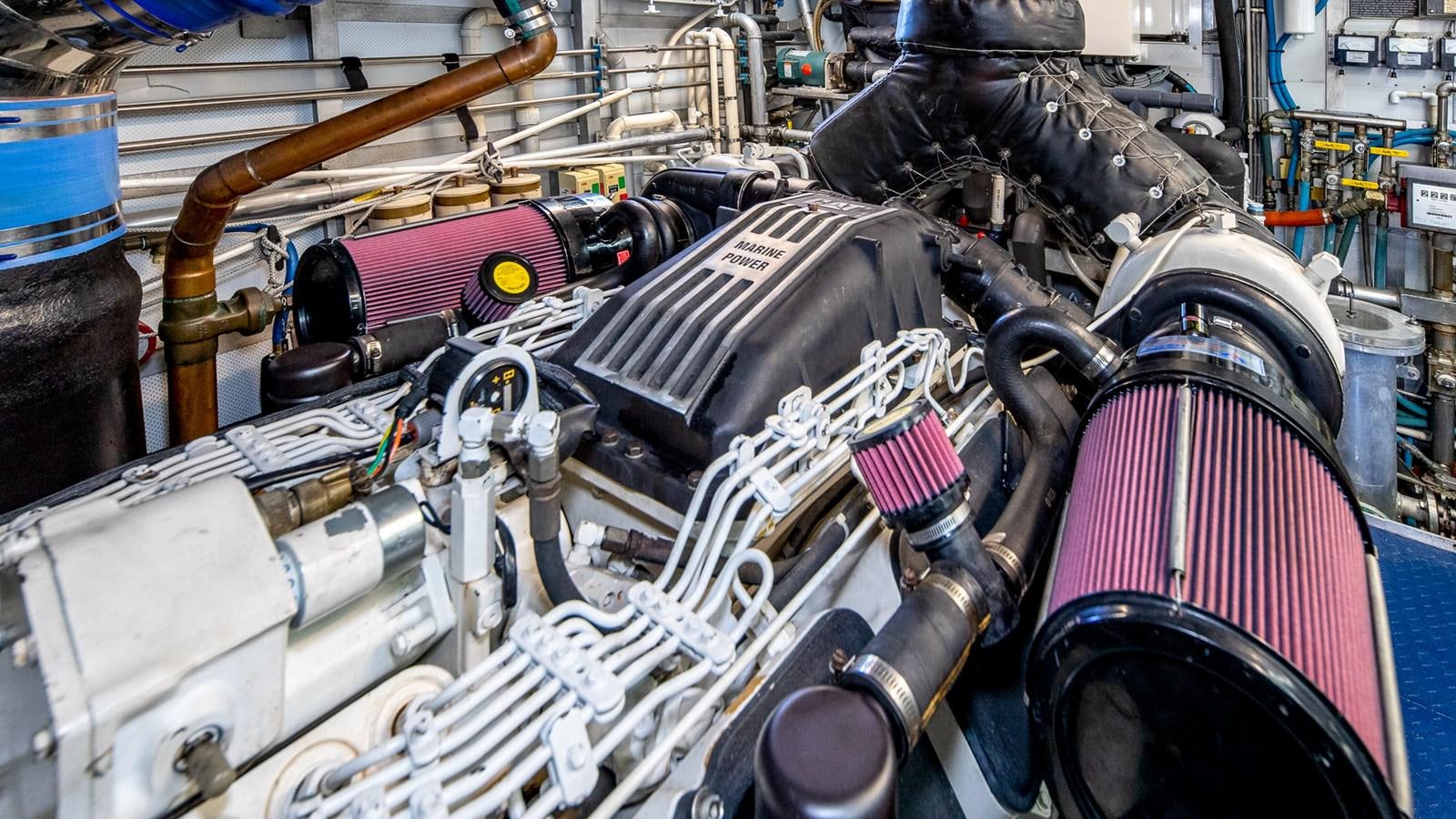 a machine with a large metal cylinder aboard SEAQUEL Yacht for Sale