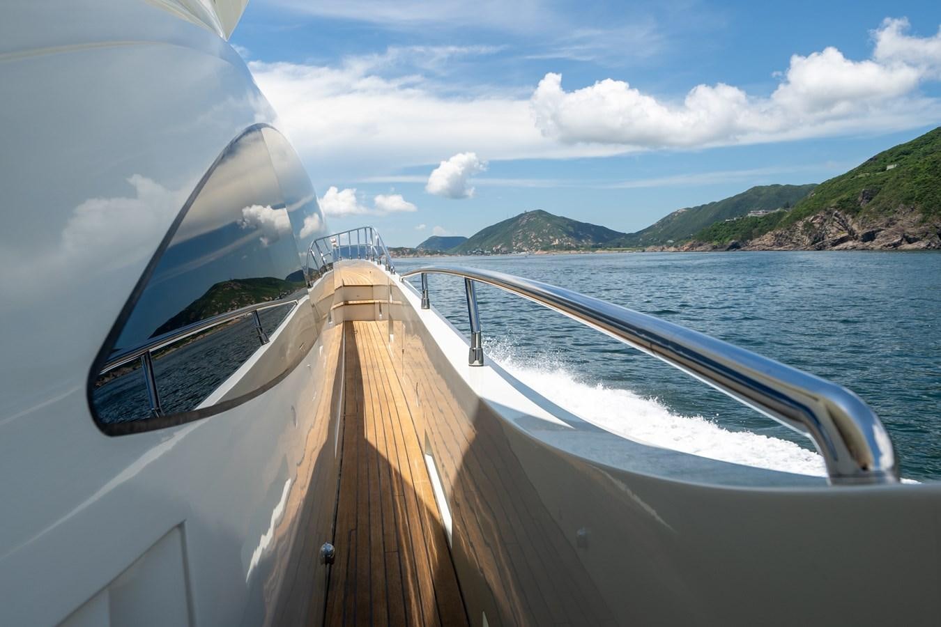 a boat on the water aboard AQUARIUS Yacht for Sale