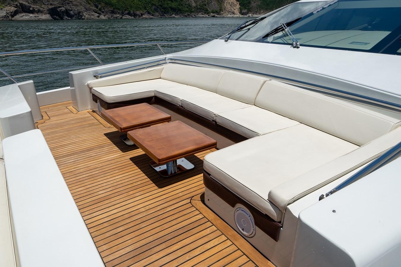a boat on a deck aboard AQUARIUS Yacht for Sale