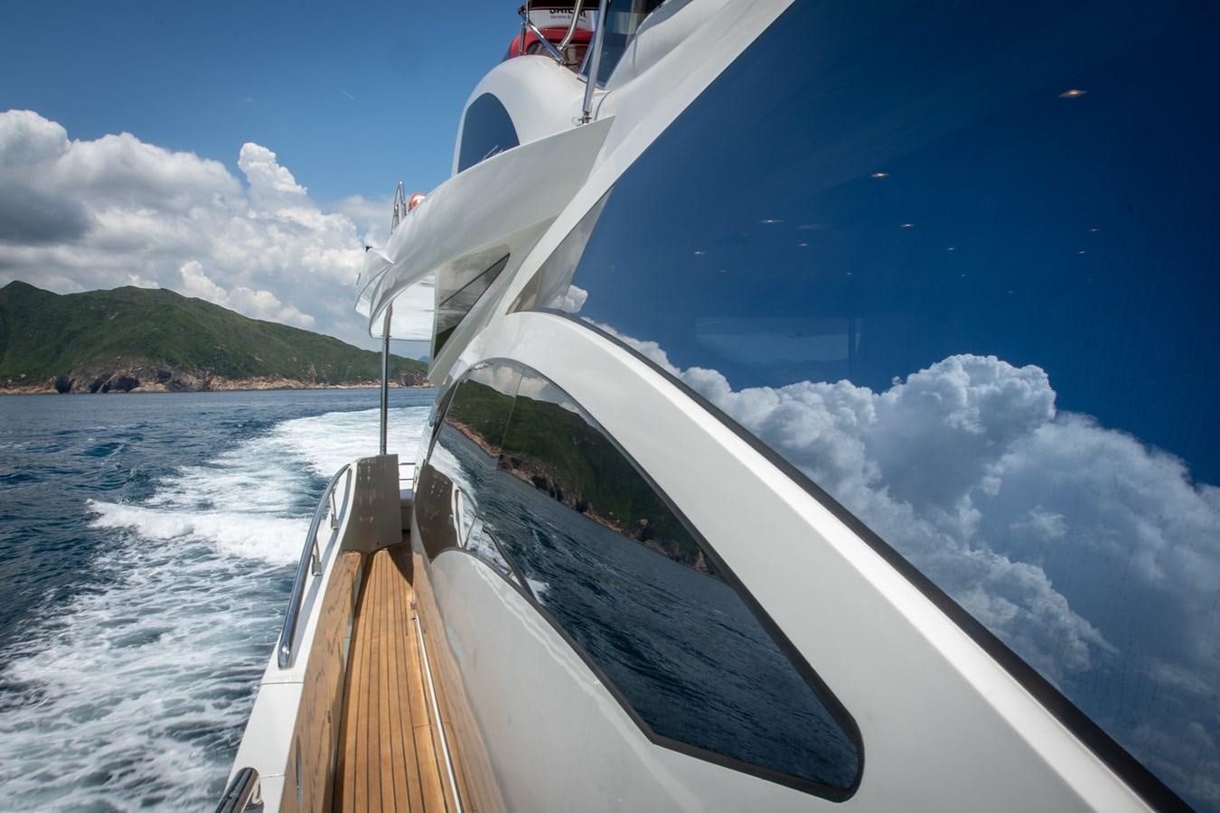 a boat on the water aboard AQUARIUS Yacht for Sale