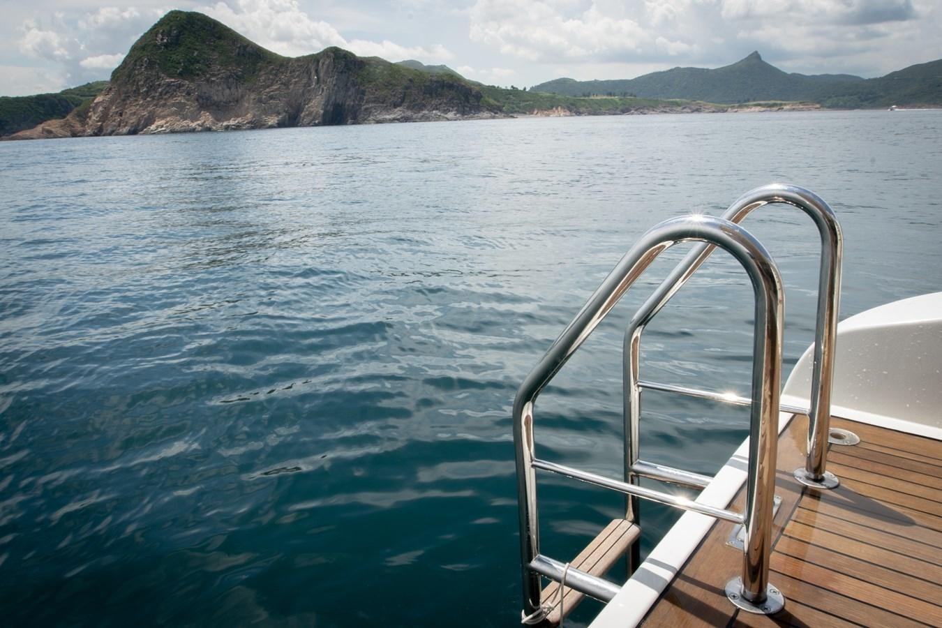 a boat on the water aboard AQUARIUS Yacht for Sale