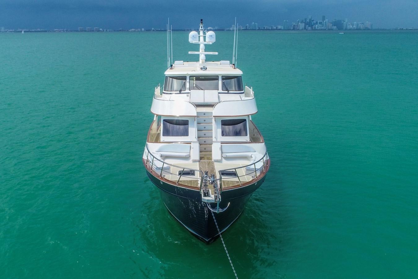 a boat in the water aboard EXPLORER 97E-CB Yacht for Sale