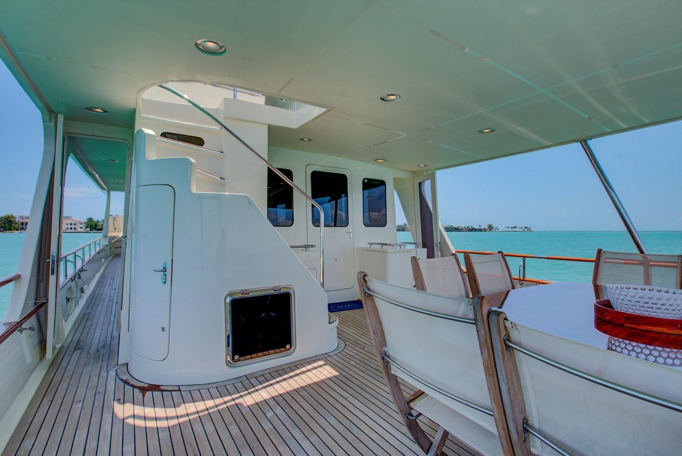 a boat on the water aboard EXPLORER 97E-CB Yacht for Sale