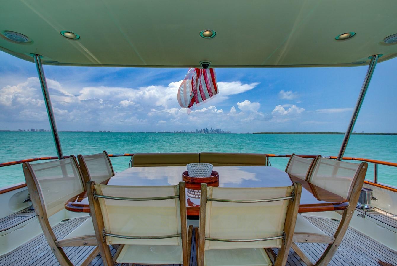 a boat on the water aboard EXPLORER 97E-CB Yacht for Sale