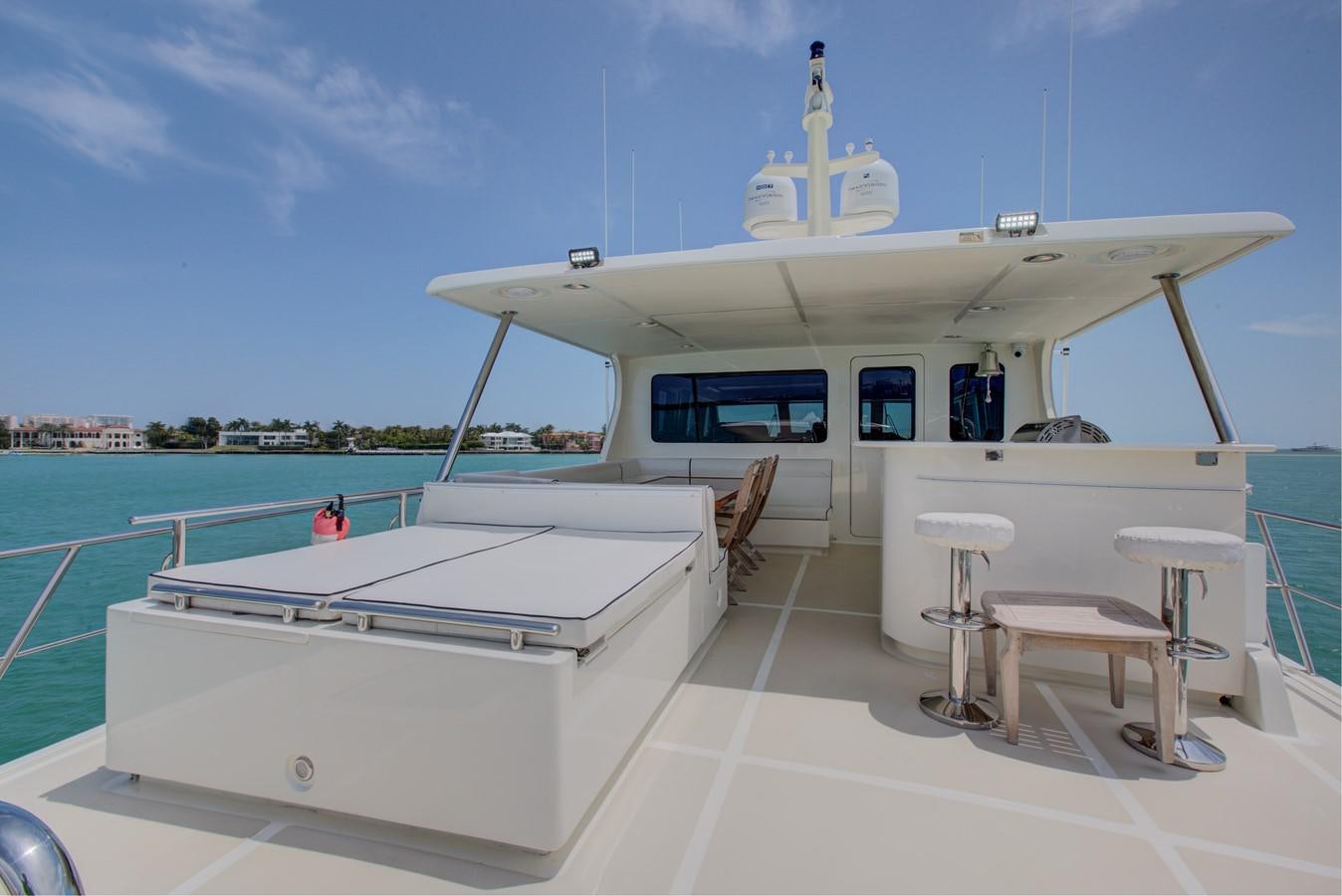 a boat on a body of water aboard EXPLORER 97E-CB Yacht for Sale