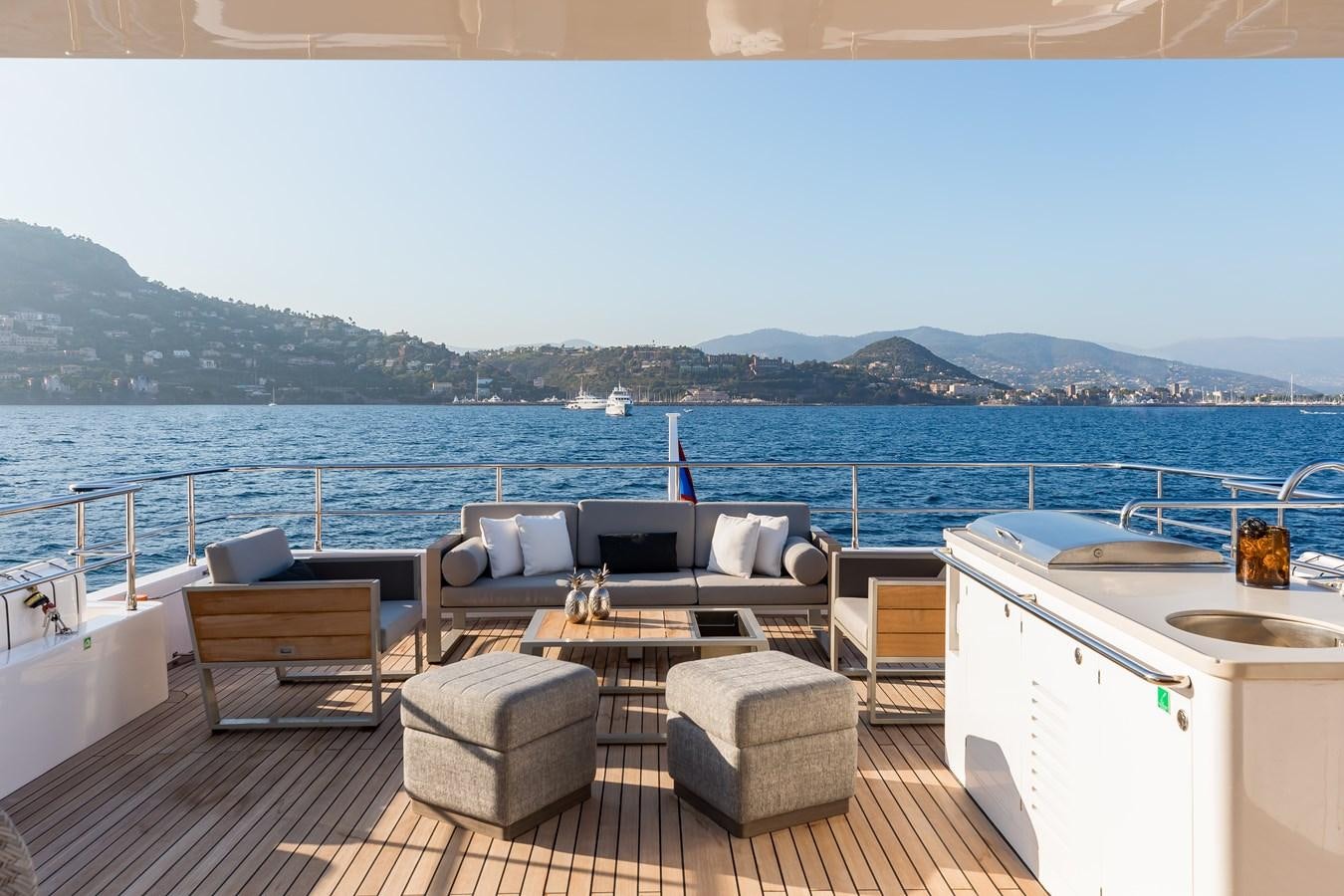a boat on the water aboard JEWEL Yacht for Sale