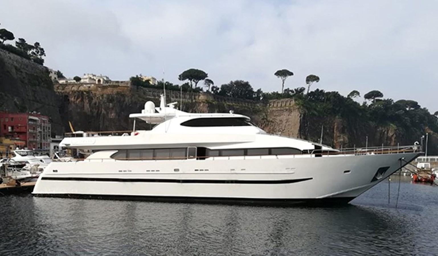 a white yacht in the water aboard GIAVA Yacht for Sale