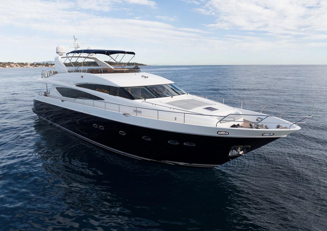 a white yacht on the water aboard BLUE EYES Yacht for Sale