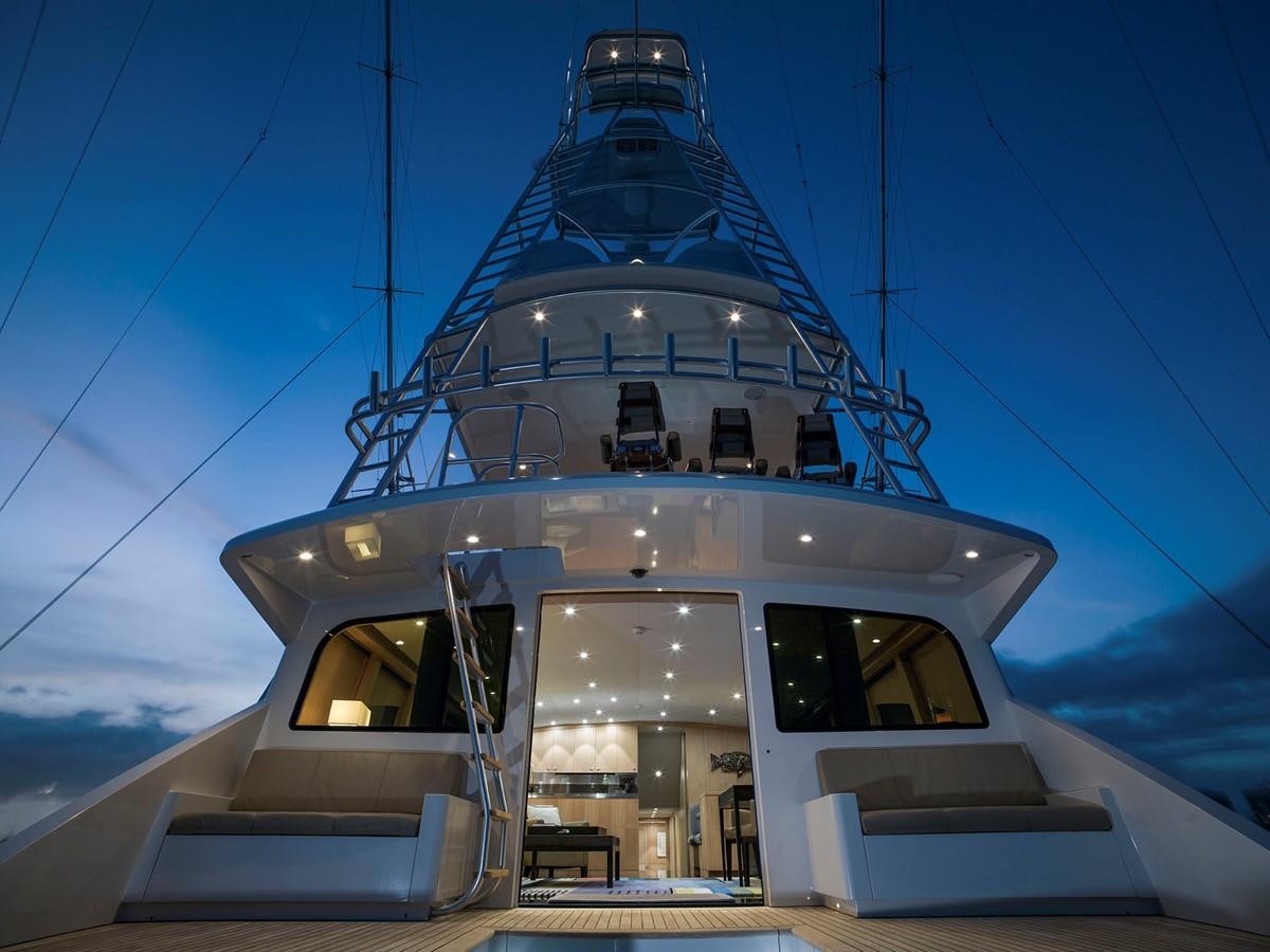 a large ship with a tower aboard SATU Yacht for Sale