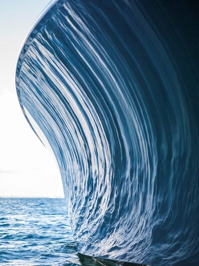 a close-up of a rock formation aboard SATU Yacht for Sale