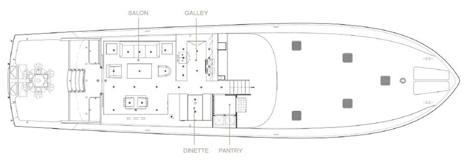 diagram, engineering drawing aboard SATU Yacht for Sale