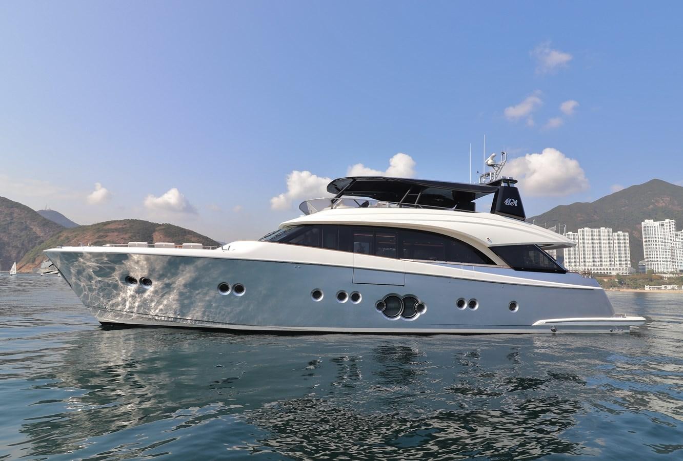a boat in the water aboard MONTE CARLO YACHTS 86 Yacht for Sale