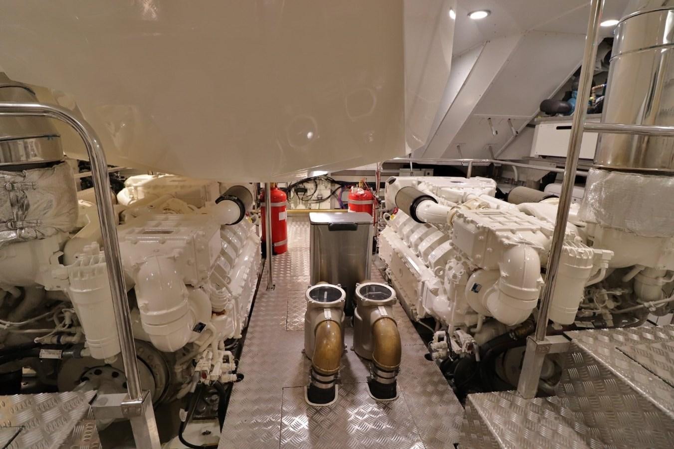 a room with machinery aboard MONTE CARLO YACHTS 86 Yacht for Sale