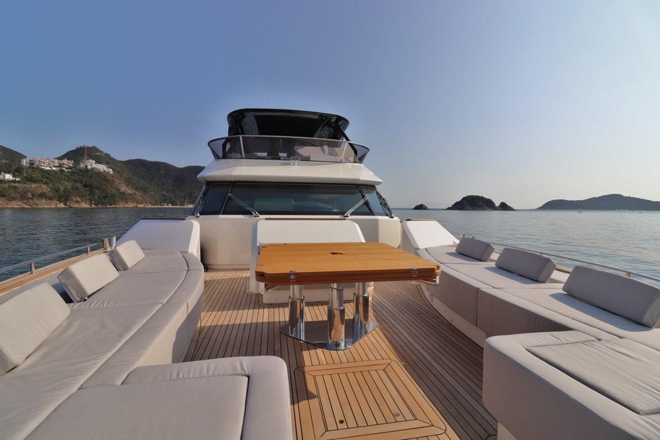 a boat on a boat aboard MONTE CARLO YACHTS 86 Yacht for Sale