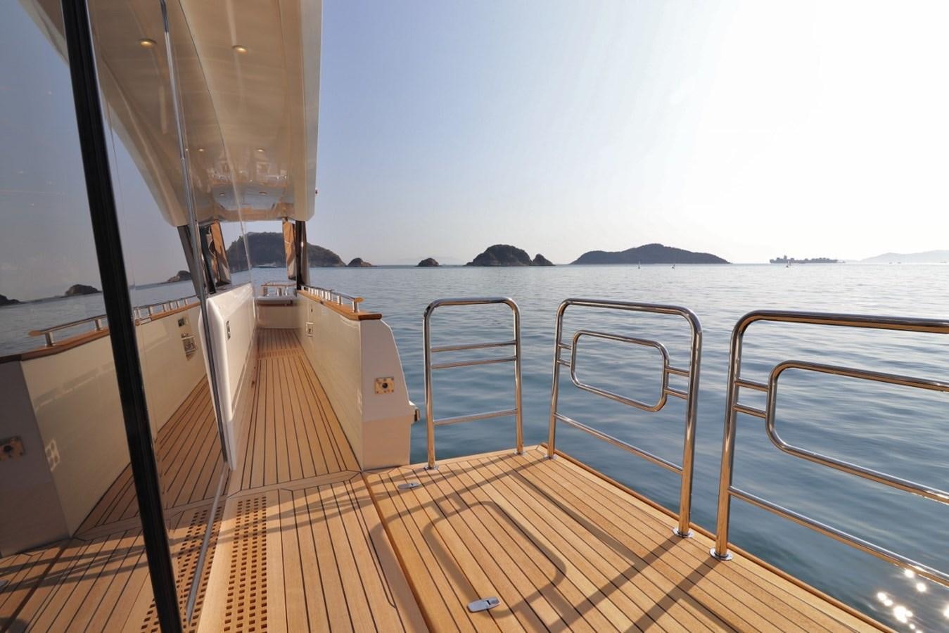 a boat on the water aboard MONTE CARLO YACHTS 86 Yacht for Sale