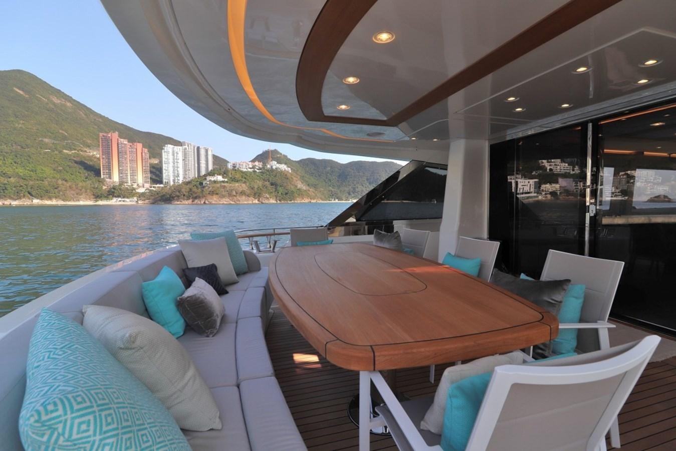 a boat on the water aboard MONTE CARLO YACHTS 86 Yacht for Sale