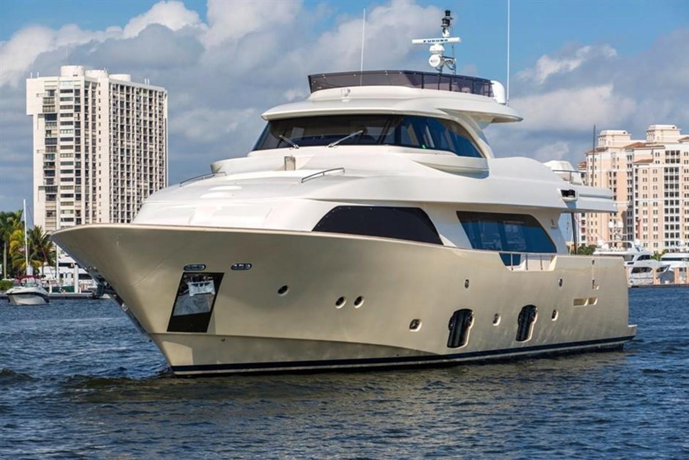 a large white yacht aboard SLAINTE III Yacht for Sale