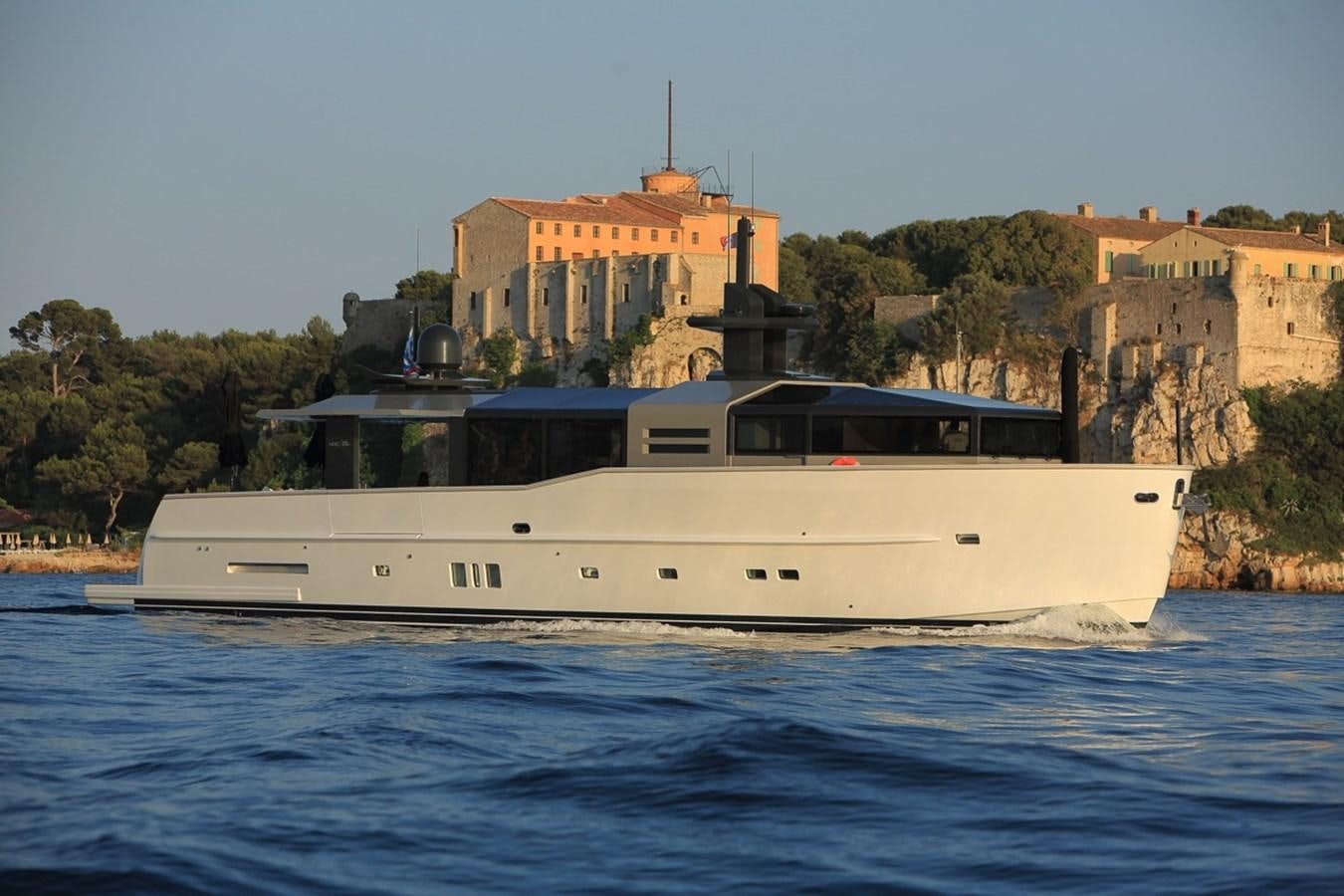 a boat on the water aboard PANGEA Yacht for Sale
