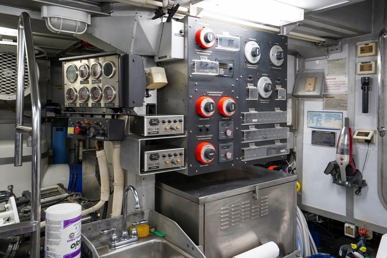 a room with machinery aboard CHECKERS Yacht for Sale