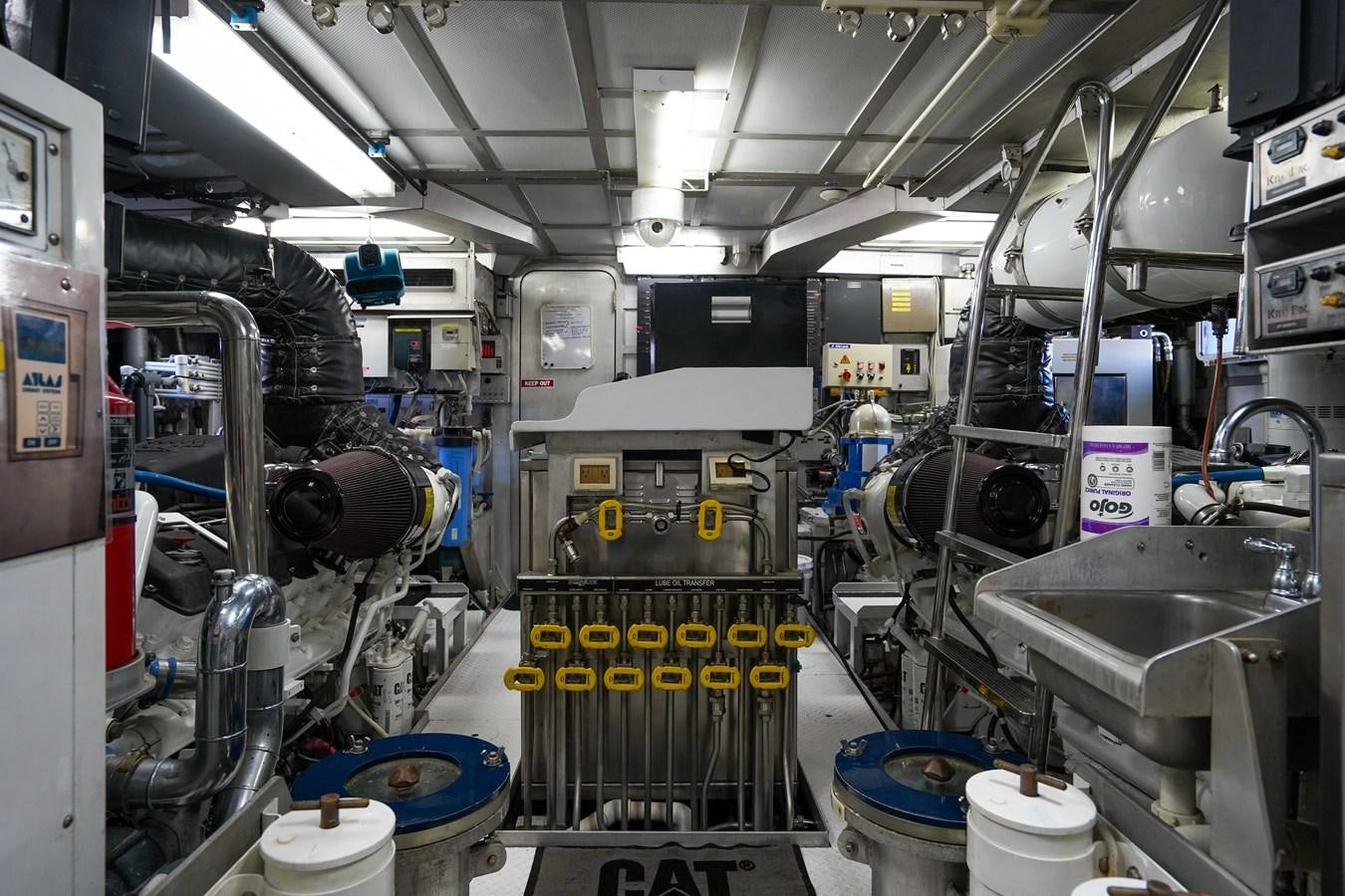 a room with machinery aboard CHECKERS Yacht for Sale