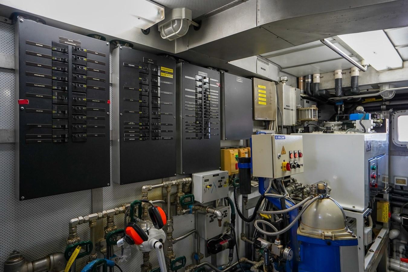 a room with machinery and equipment aboard CHECKERS Yacht for Sale
