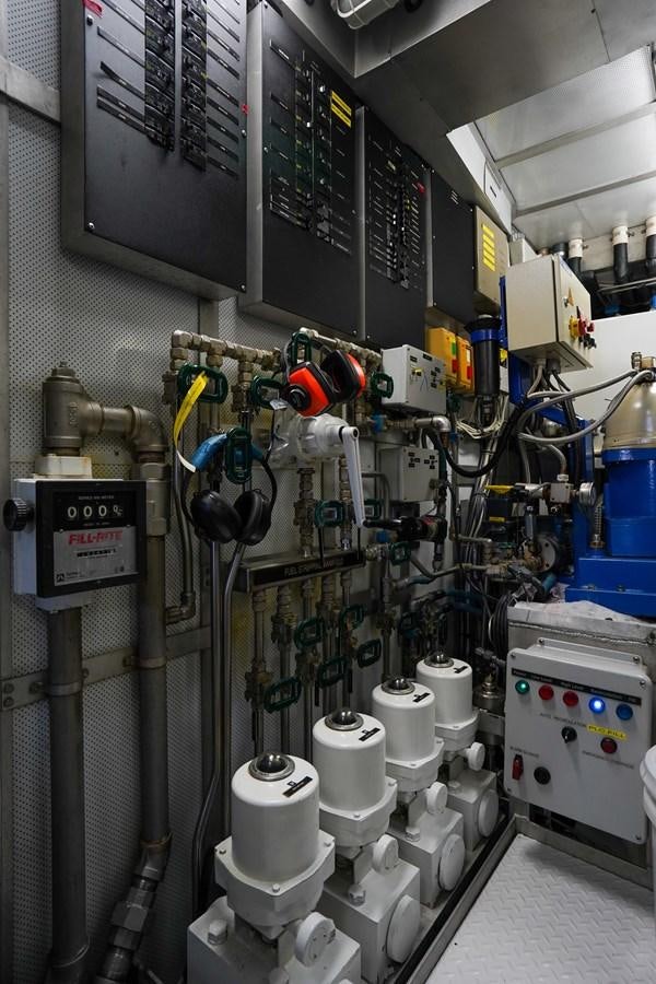 a machine with pipes and tubes aboard CHECKERS Yacht for Sale