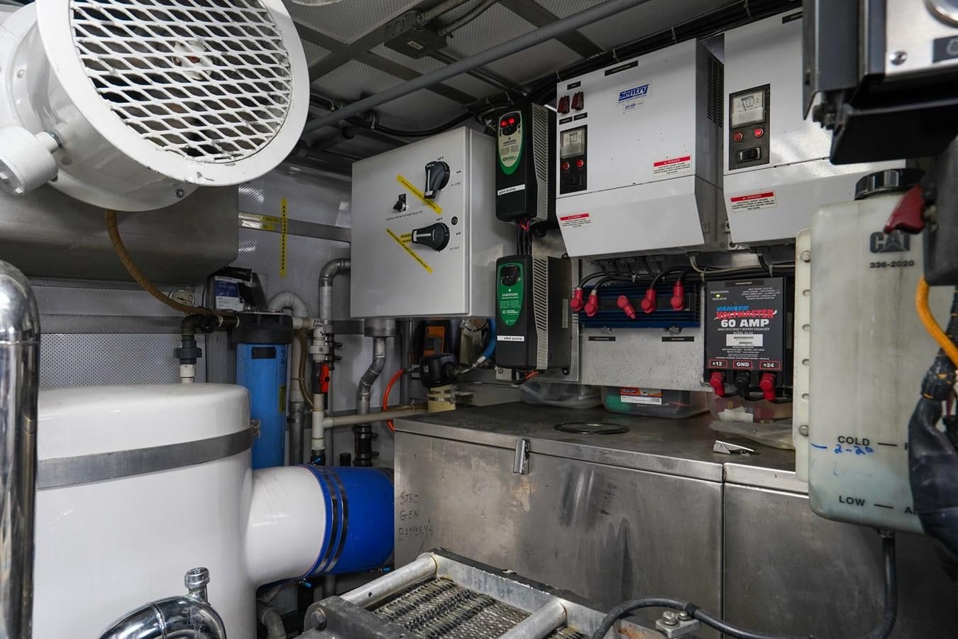 a close-up of a machine aboard CHECKERS Yacht for Sale