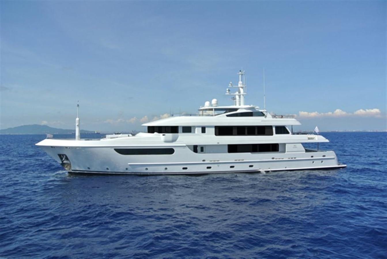 a white yacht in the water aboard EP150 Yacht for Sale