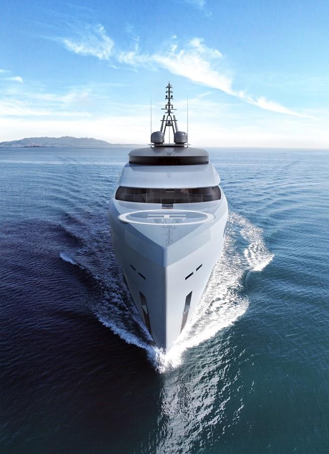 a white lighthouse in the water aboard VITRUVIUS Yacht for Sale