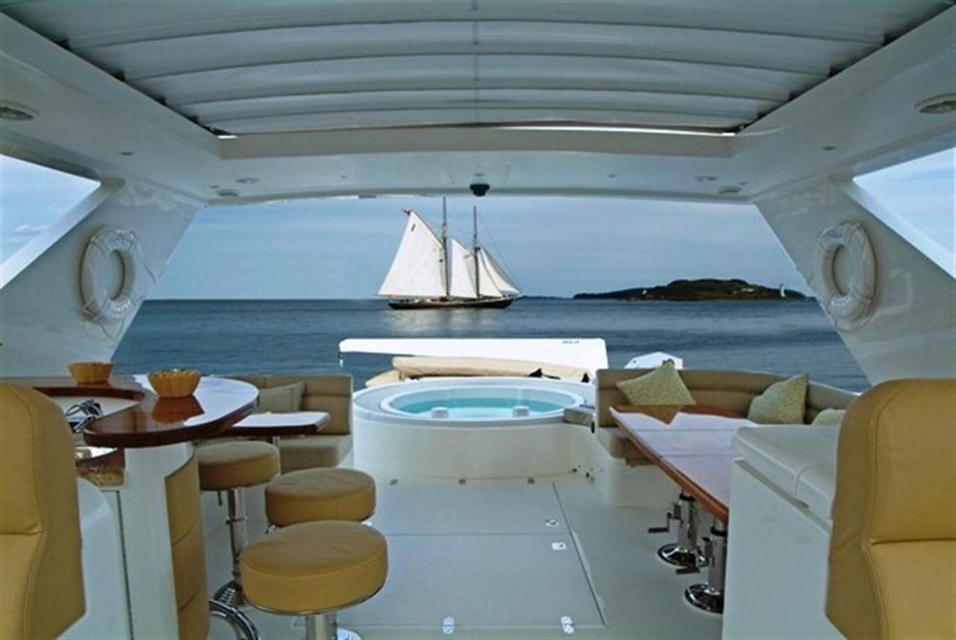 a room with a large white tent aboard SEA LEGEND Yacht for Sale