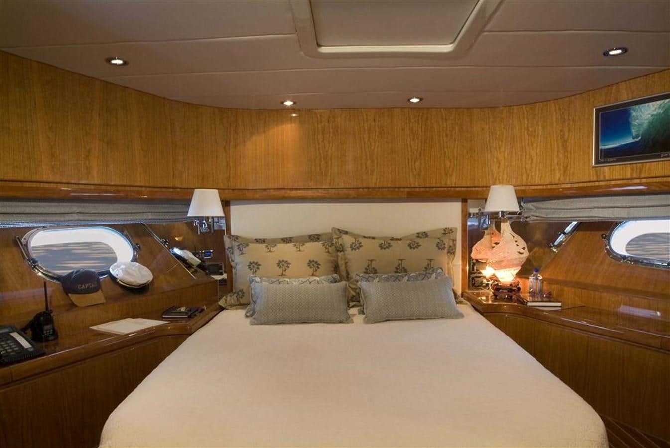 a hotel room with a bed aboard SEA LEGEND Yacht for Sale