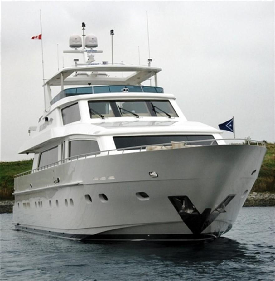 a large white yacht aboard SEA LEGEND Yacht for Sale