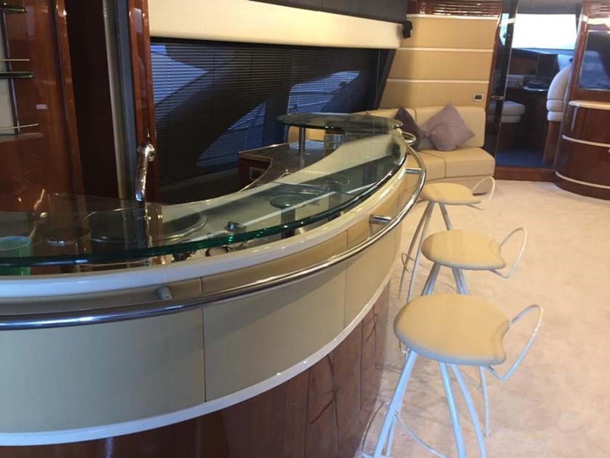 a large glass display case aboard AEGINA Yacht for Sale