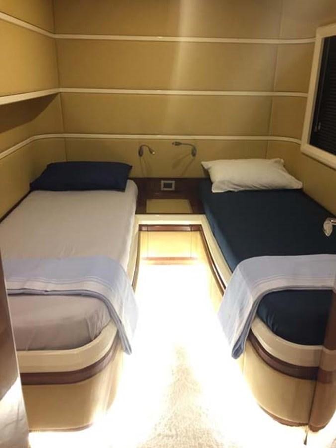 a room with bunk beds aboard AEGINA Yacht for Sale