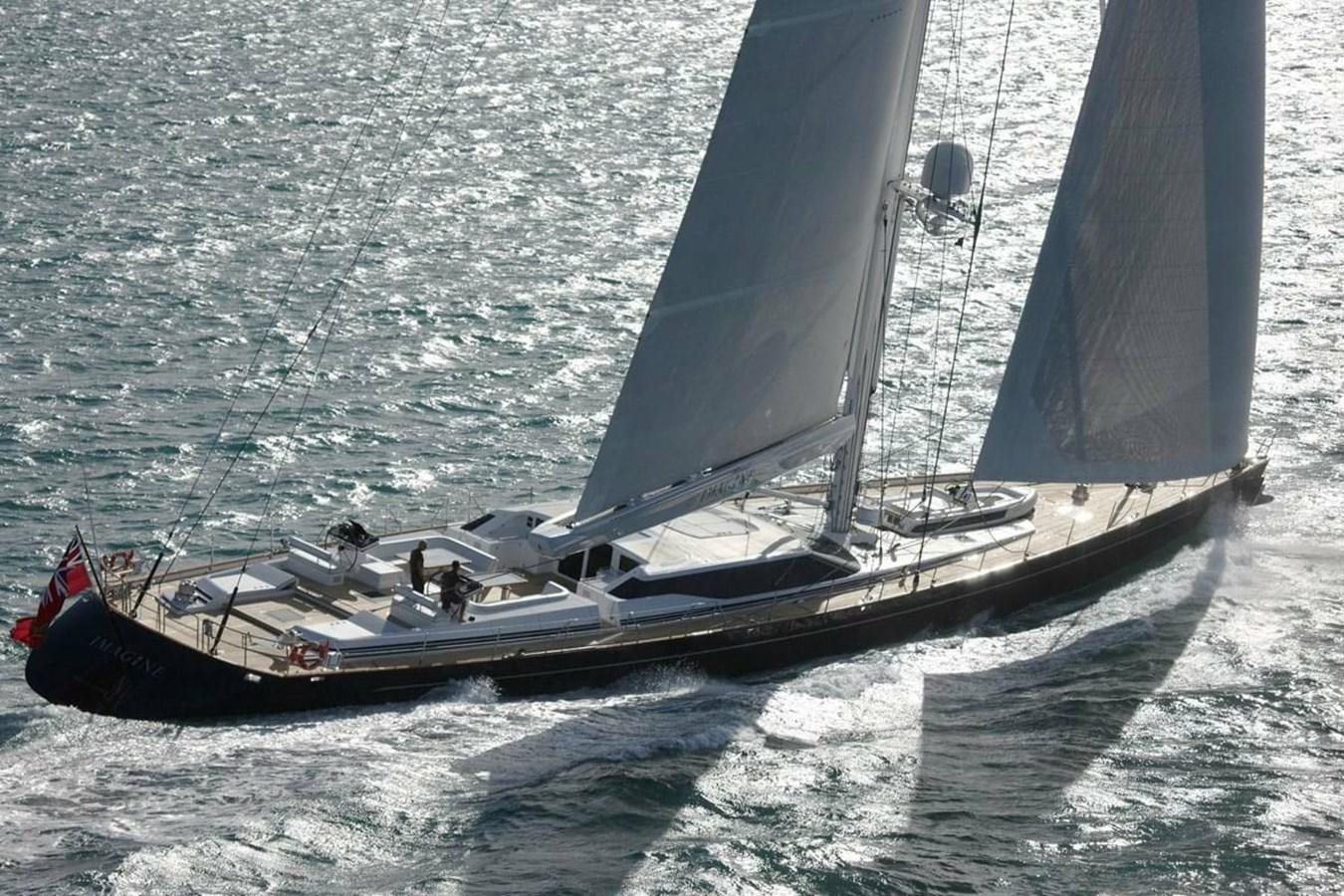 a boat sailing on the sea aboard IMAGINE D Yacht for Sale