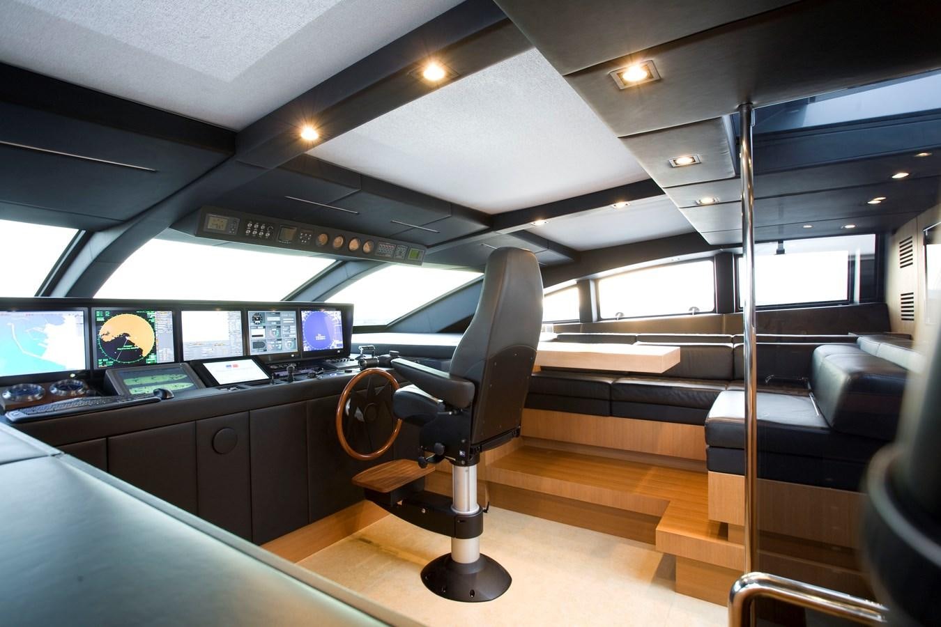 a plane with a large screen aboard QUEEN BLUE Yacht for Sale