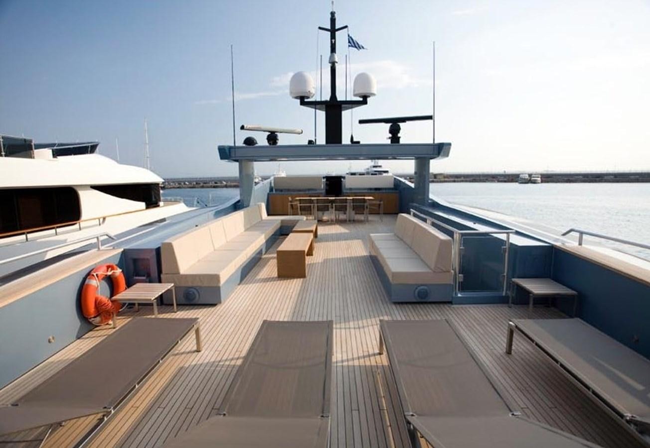 a deck with a ship on it aboard QUEEN BLUE Yacht for Sale