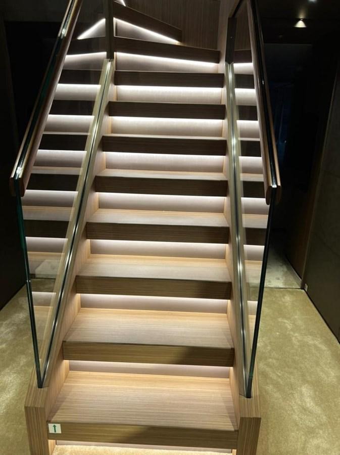 a set of stairs aboard RANDY BETH Yacht for Sale