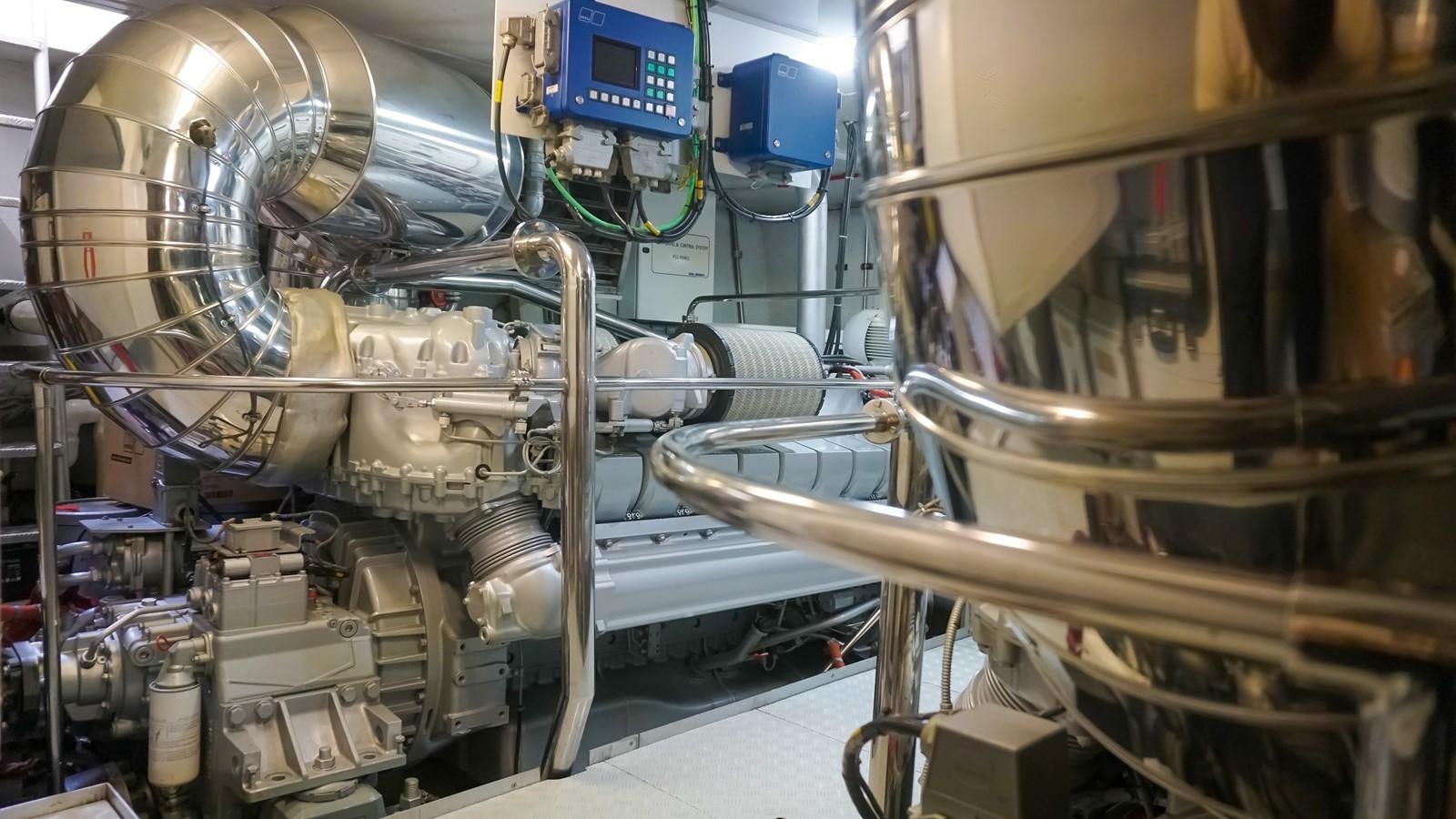 a close-up of a machine aboard PETRUS Yacht for Sale