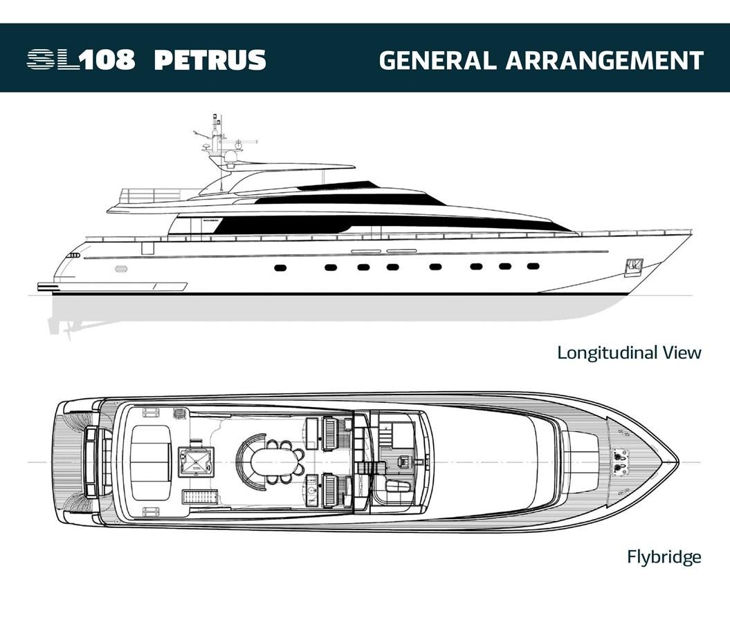 diagram, engineering drawing aboard PETRUS Yacht for Sale