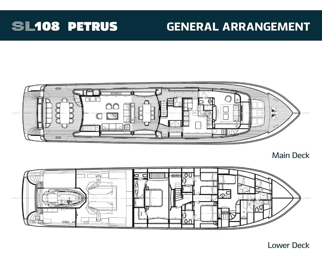 diagram aboard PETRUS Yacht for Sale