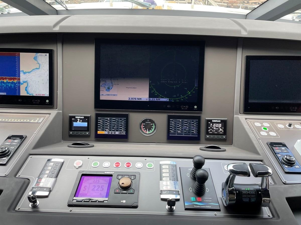 graphical user interface, website aboard CUSTOM LINE 108 Yacht for Sale