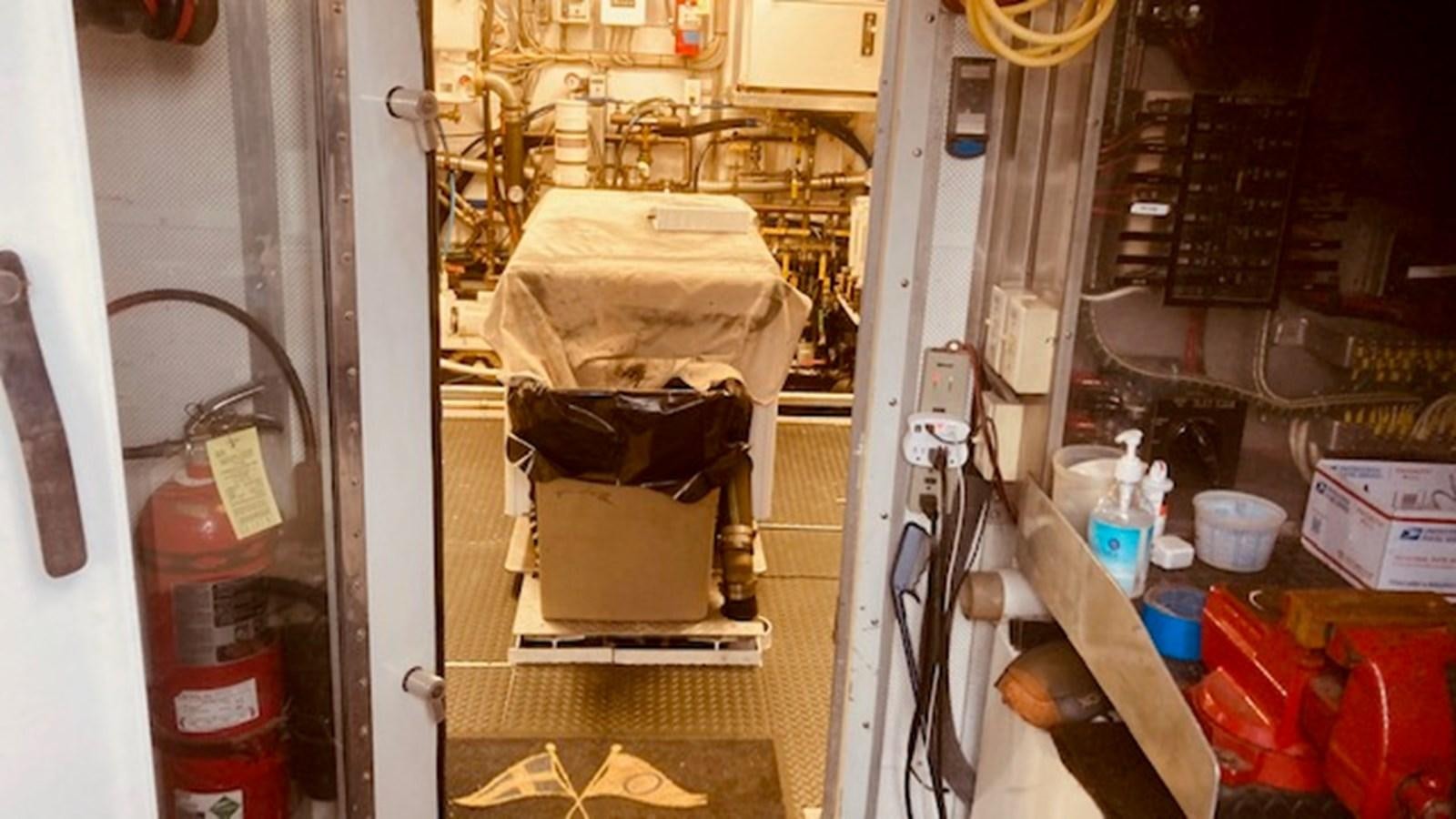 a room with a lot of items in it aboard VICTORY Yacht for Sale