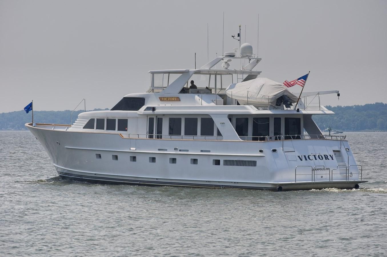 a boat on the water aboard VICTORY Yacht for Sale