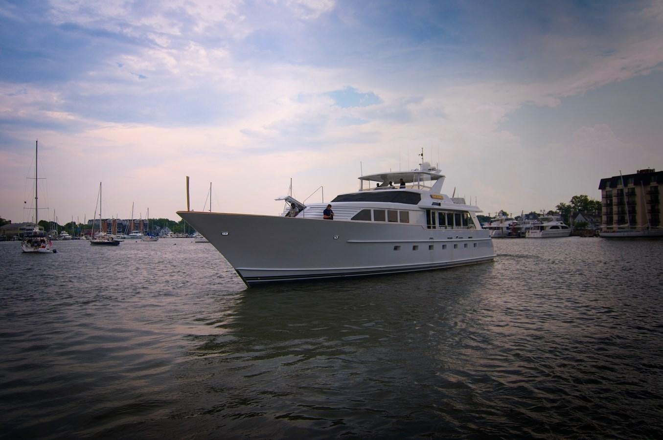 a boat in the water aboard VICTORY Yacht for Sale