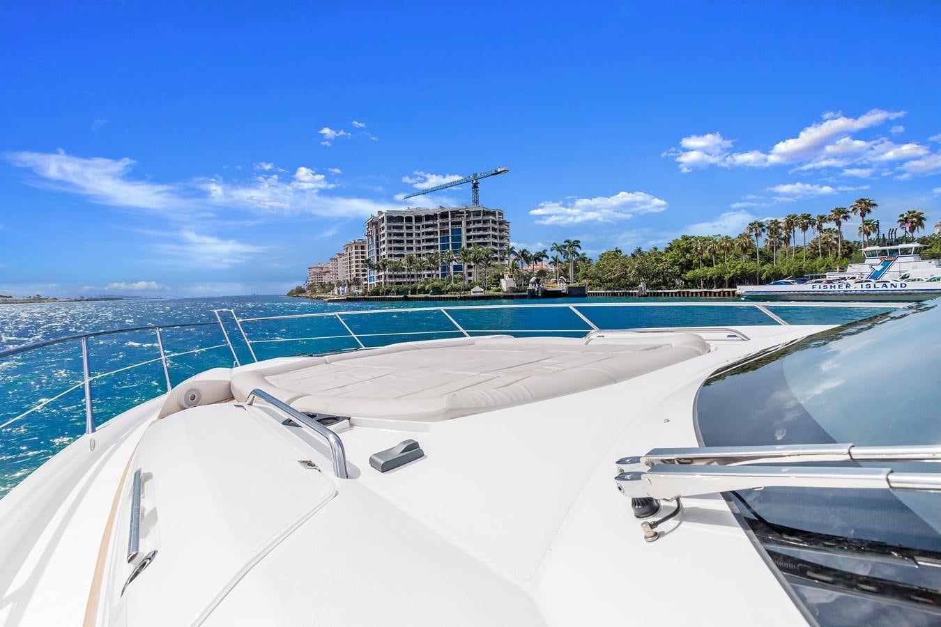a view of a city from a plane aboard SUNSEEKER PREDATOR Yacht for Sale
